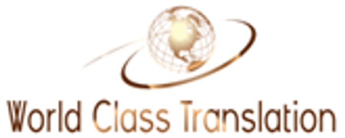 A gold globe with the name class transit in it.